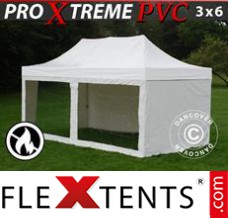 Reklamtält FleXtents Xtreme Heavy Duty 3x6m Vit, inkl. 6 sidor